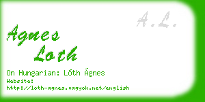 agnes loth business card