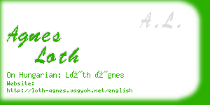 agnes loth business card